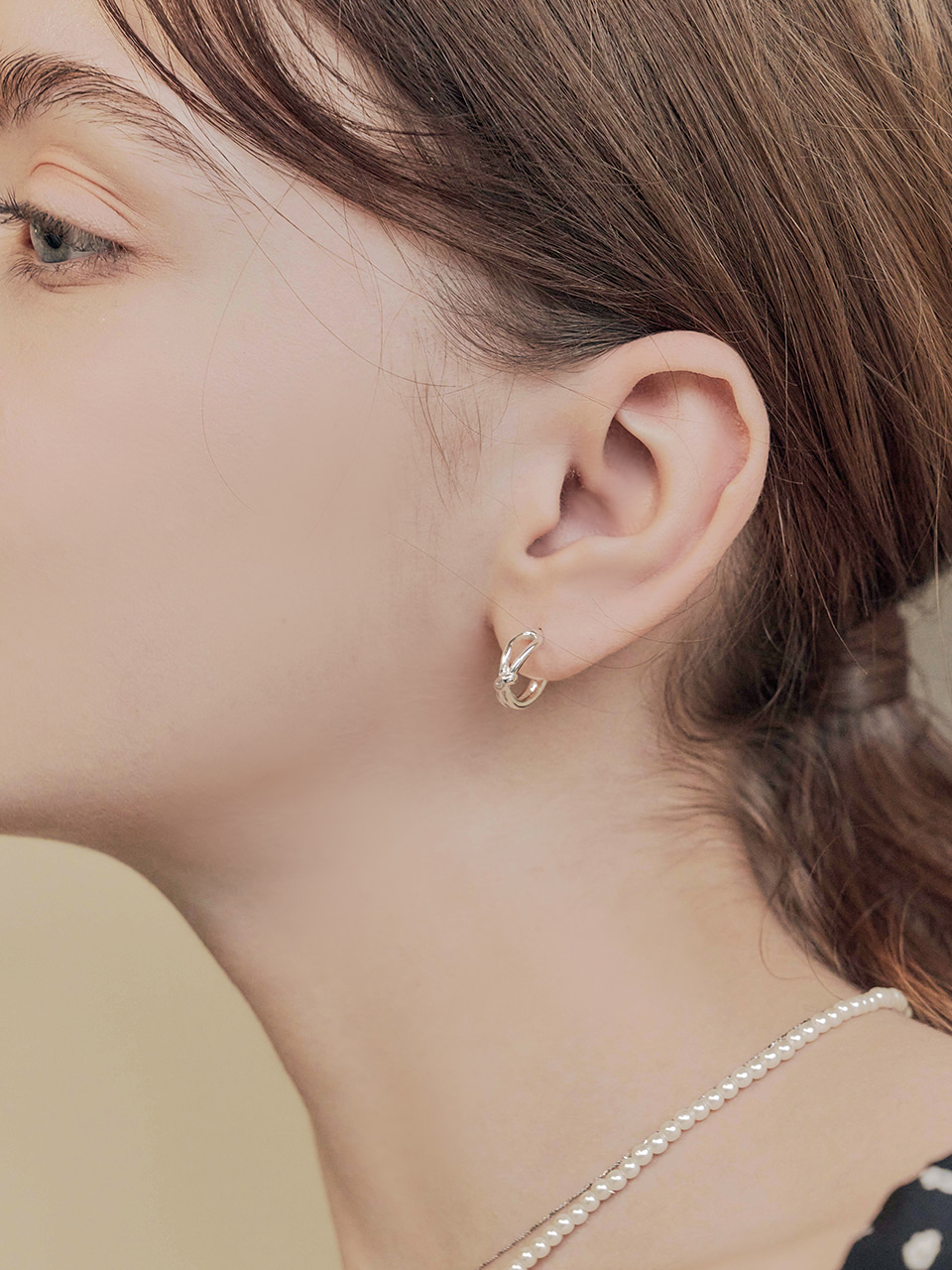 [아이브 장원영 안유진 레이 착용] knotted earring