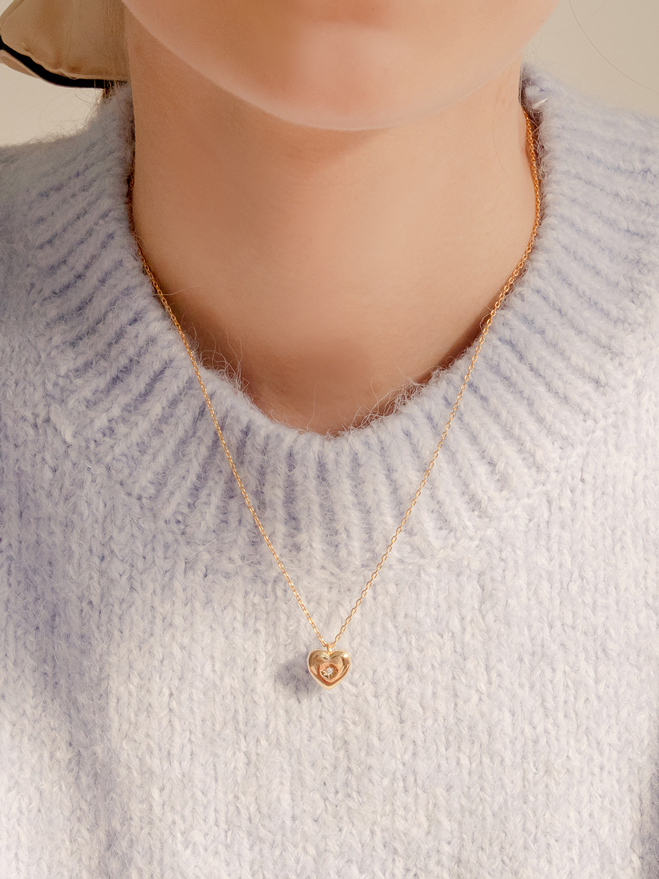 [셀럽 착용] dazzle heart necklace
