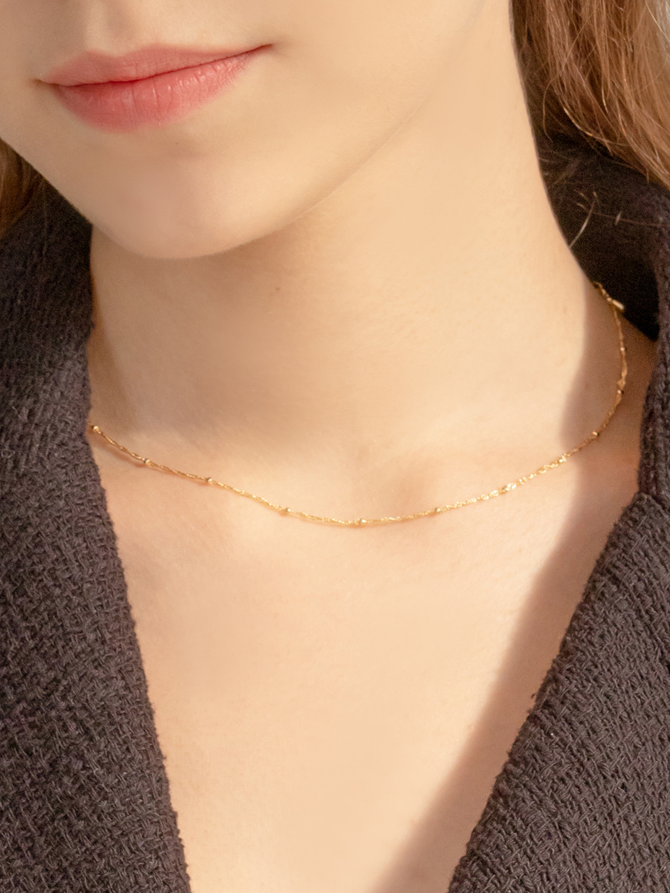 [셀럽 착용] lily ball necklace
