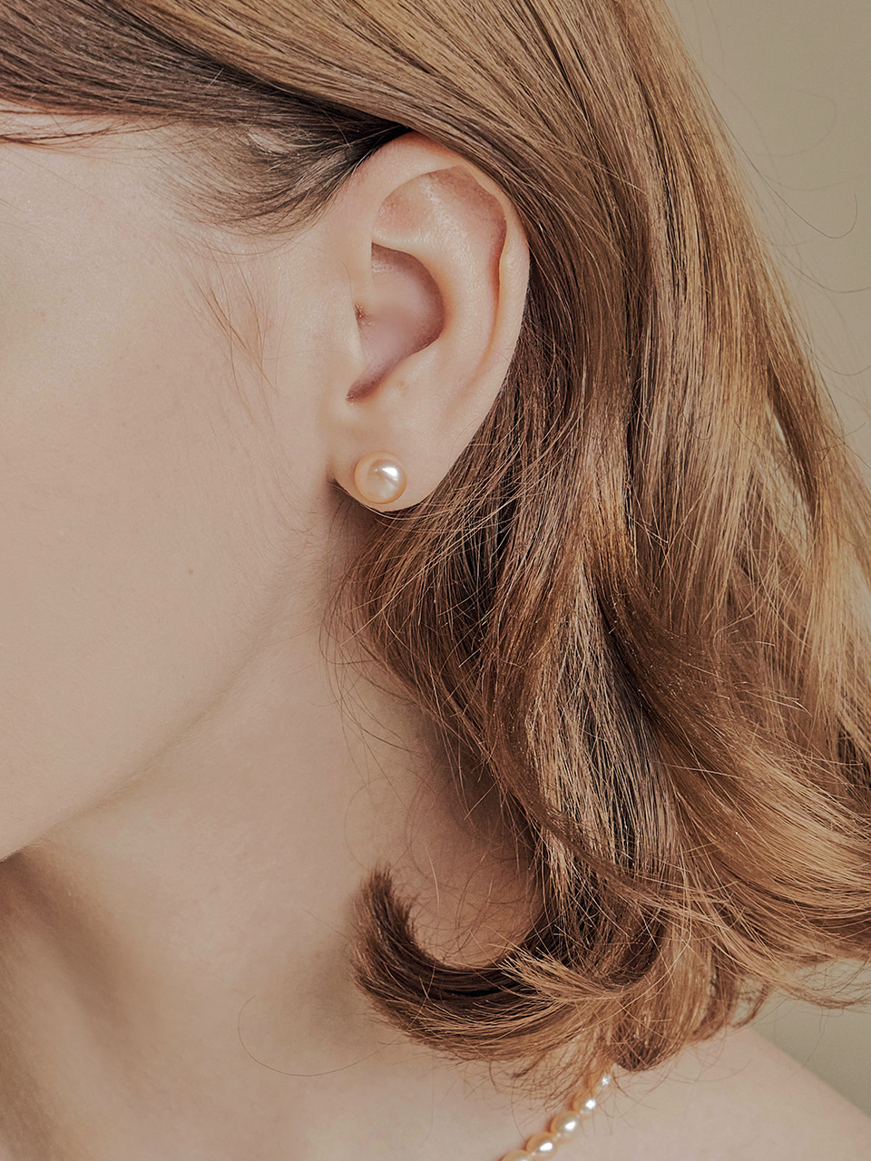 rose pearl earring