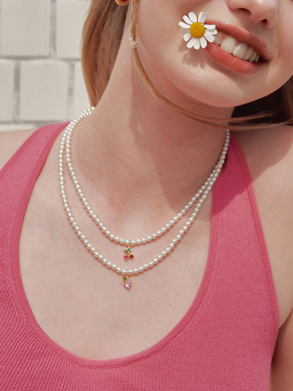 fruity pearl necklace