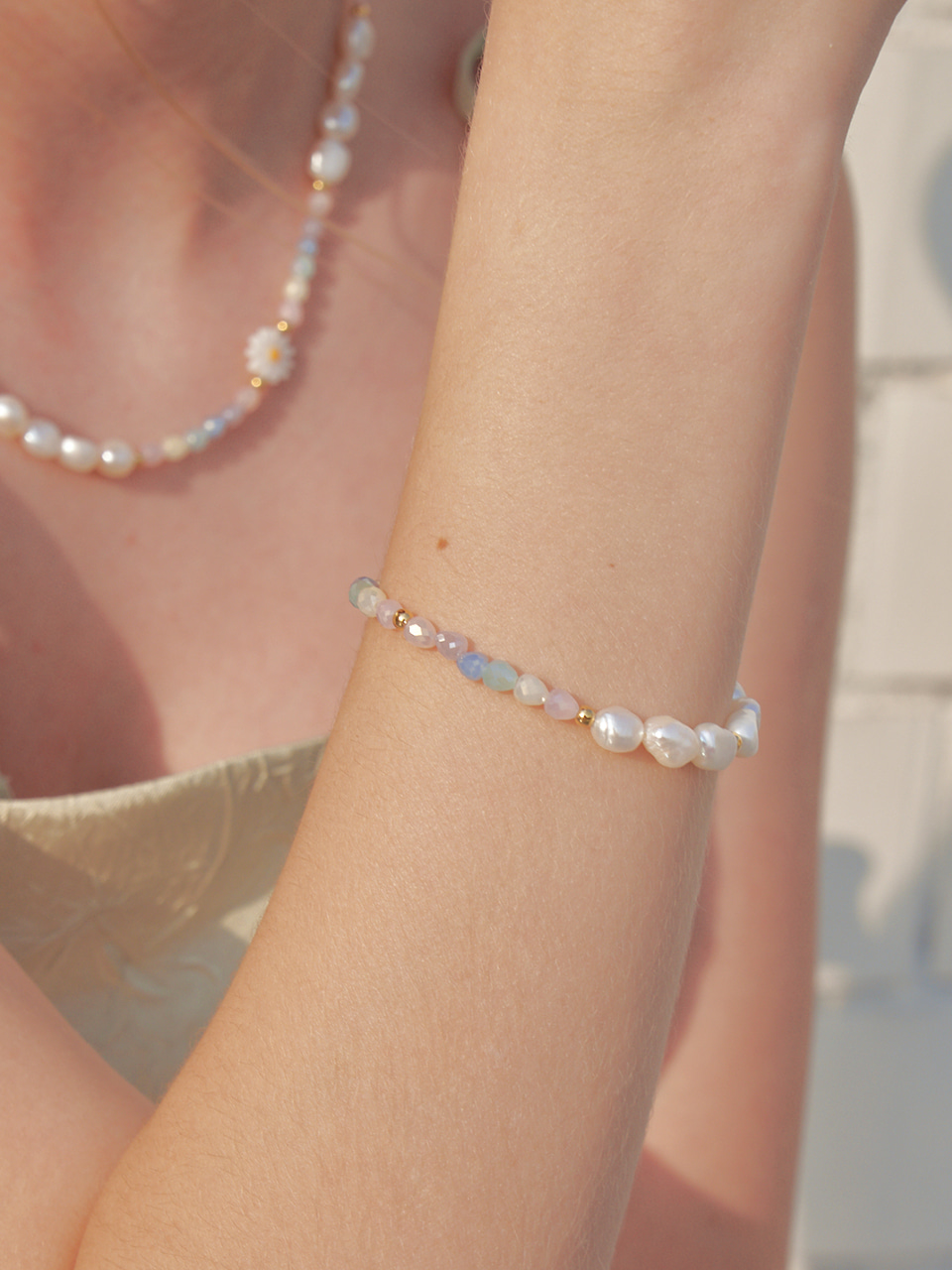 [에스파 카리나 착용] pastel moment daisy bracelet