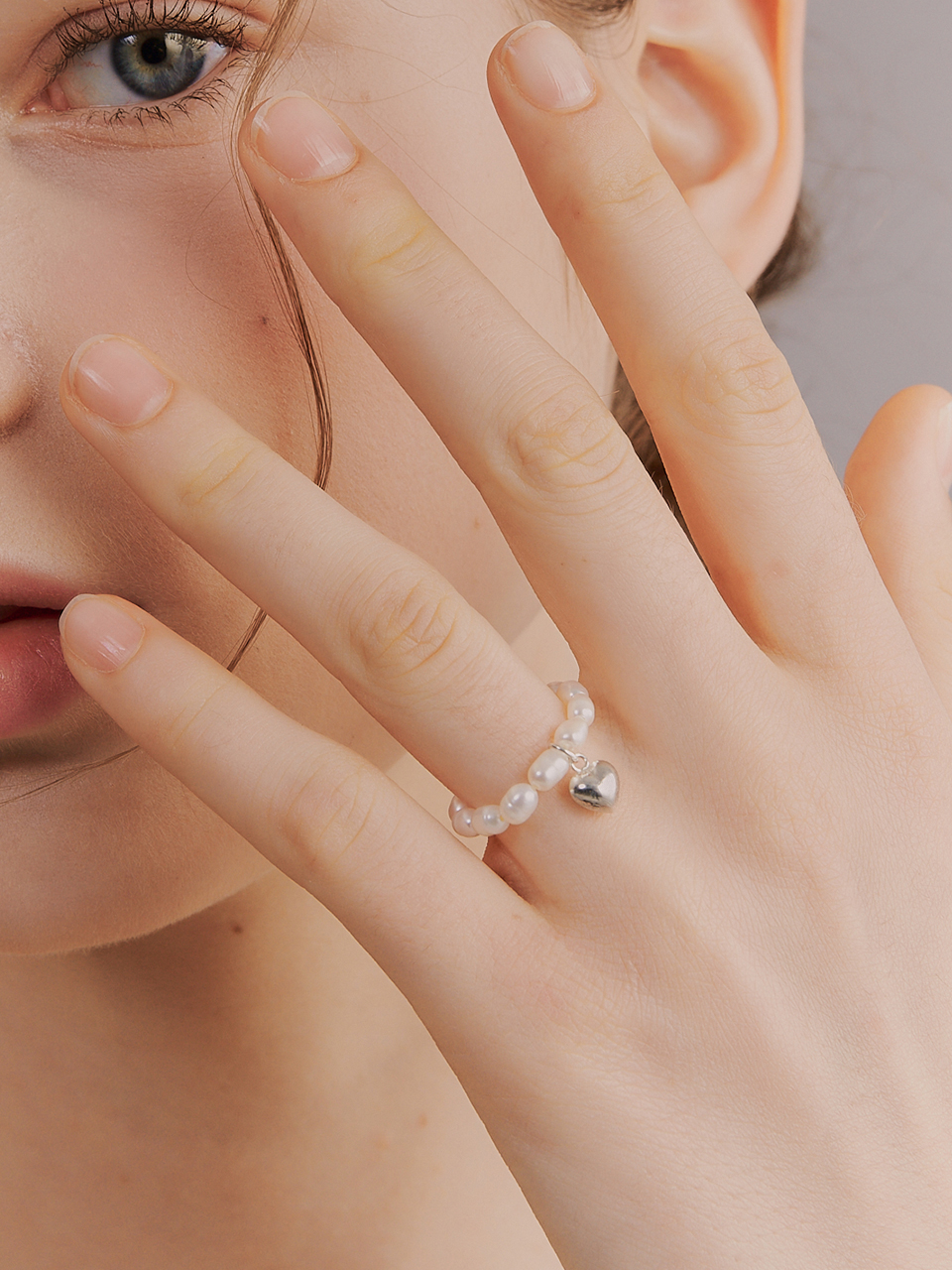 [셀럽 착용] petit heart pearl ring
