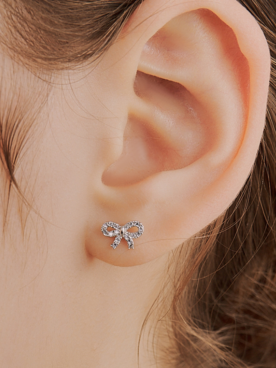 [태연, 아이브 가을 착용] tiny ribbon cubic earring