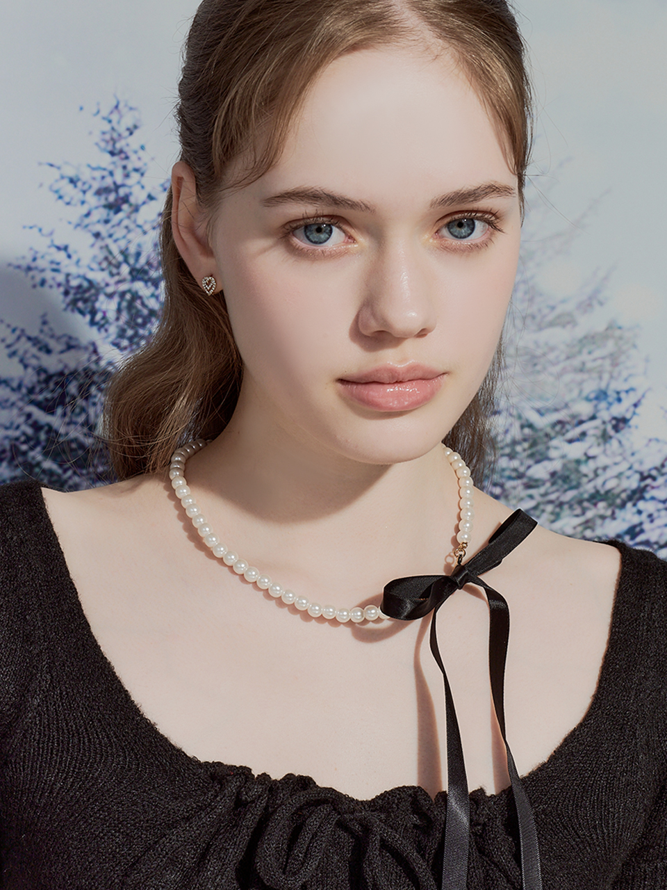 [셀럽 착용] mararet ribbon pearl necklace