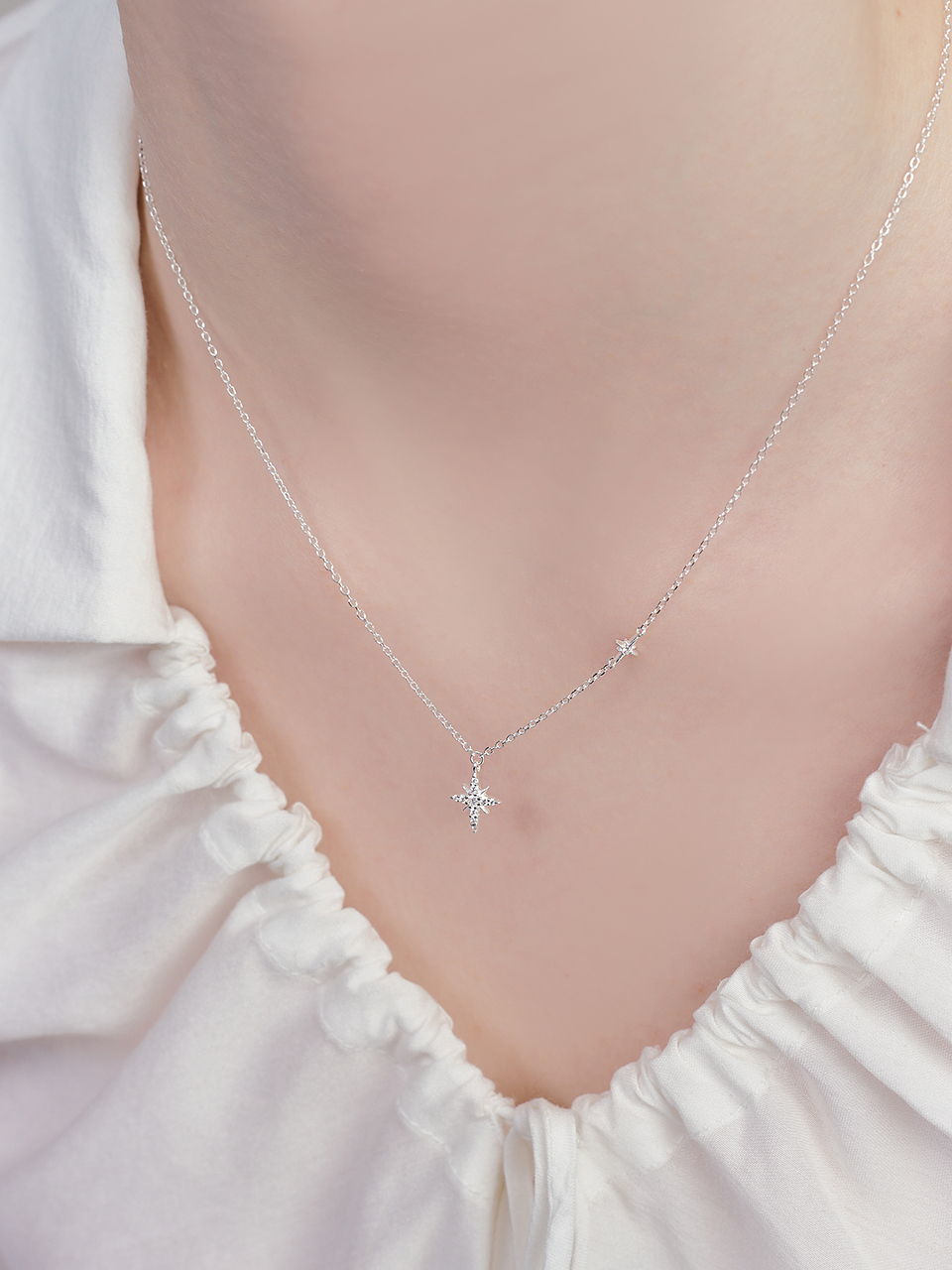 [아몬즈 단독] starlight cubic necklace