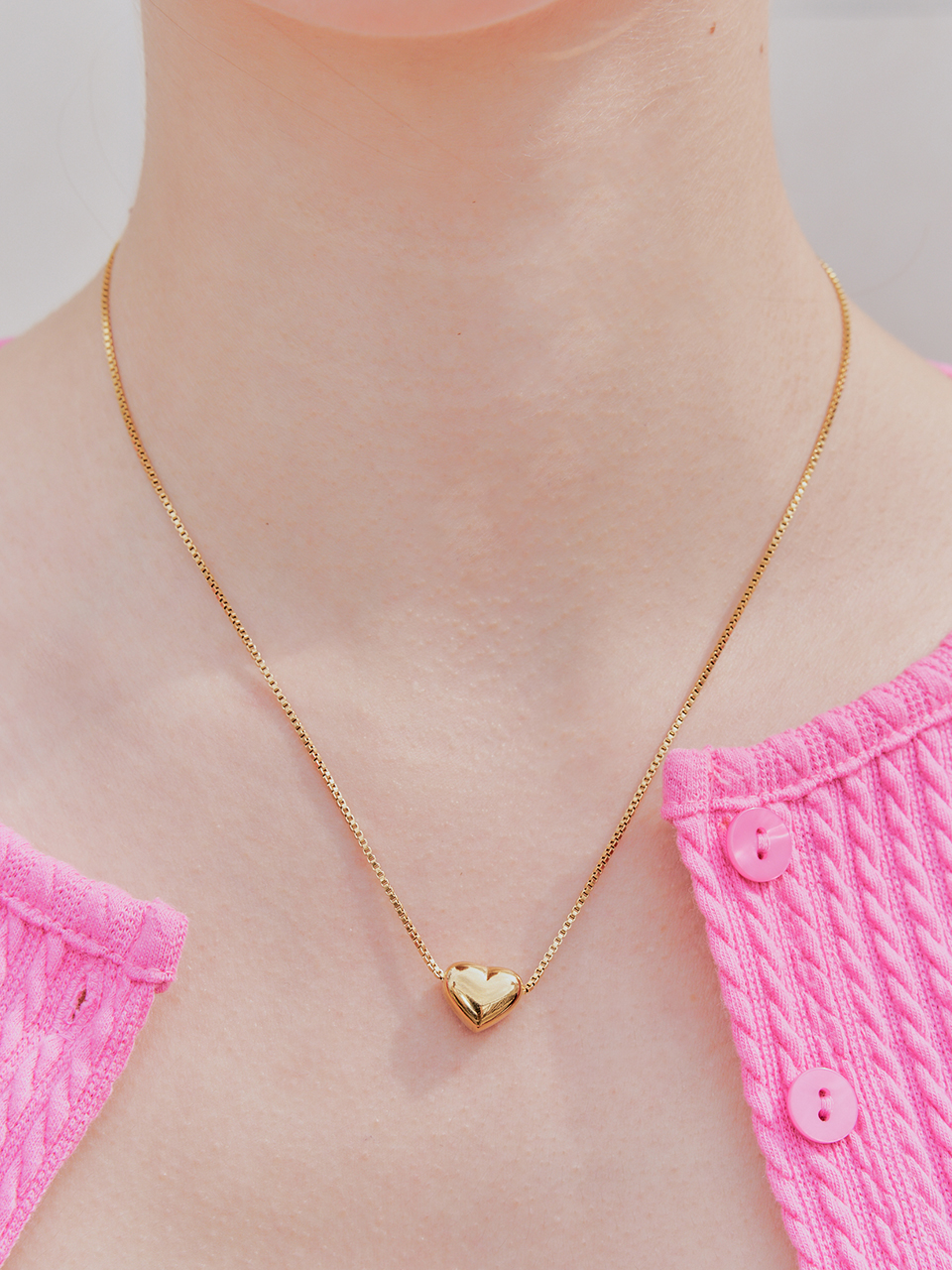 [셀럽 착용] chewy heart necklace