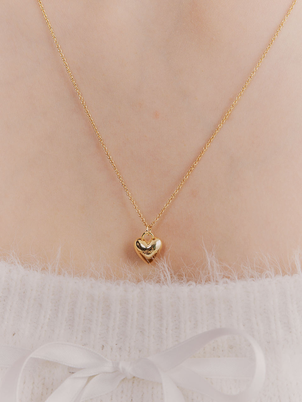 [셀럽 착용] basis heart necklace