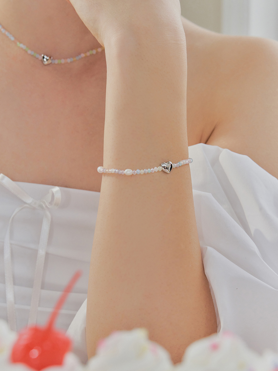 [셀럽 착용] fiesta heart bracelet