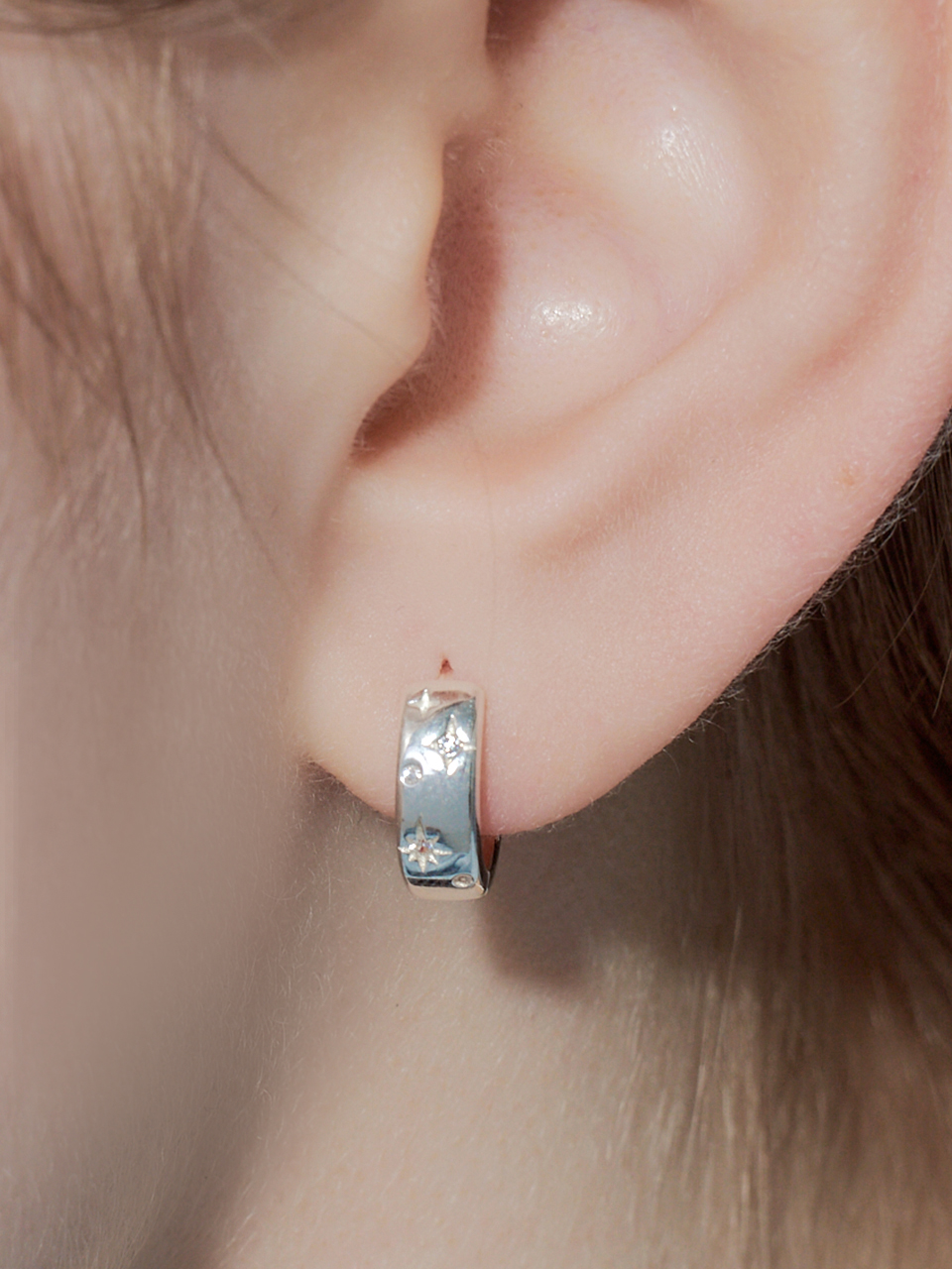 [셀럽 착용] snowy cubic earring