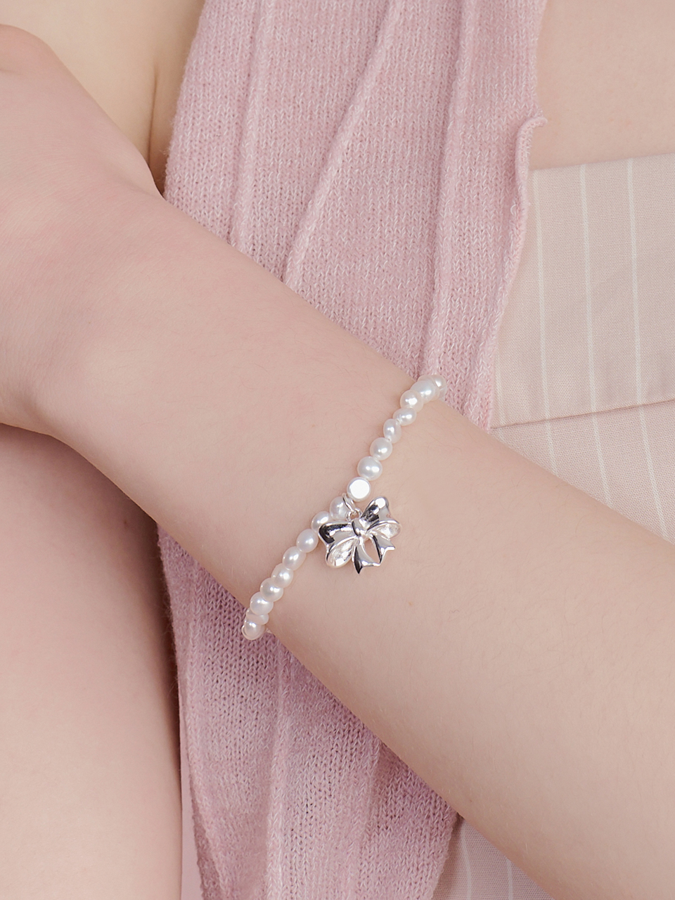camille ribbon pearl bracelet