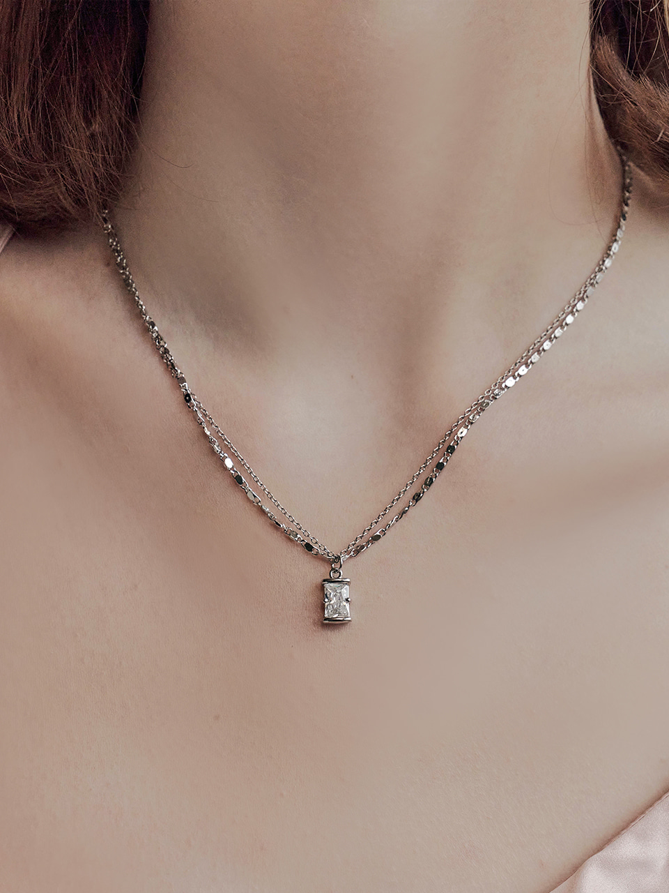 [최강창민 착용] ellen cubic necklace