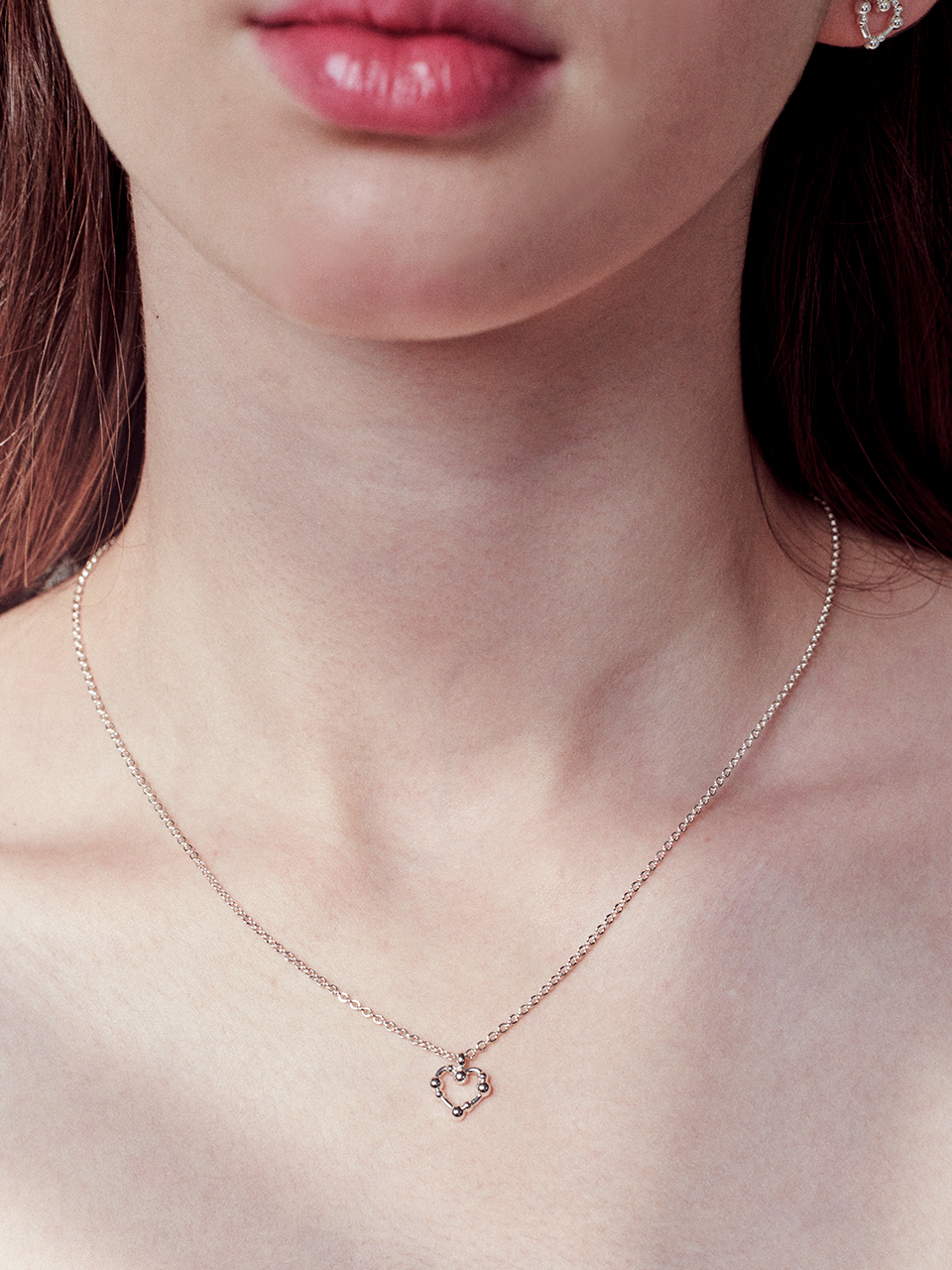 [르세라핌 김채원 착용]clotty heart necklace