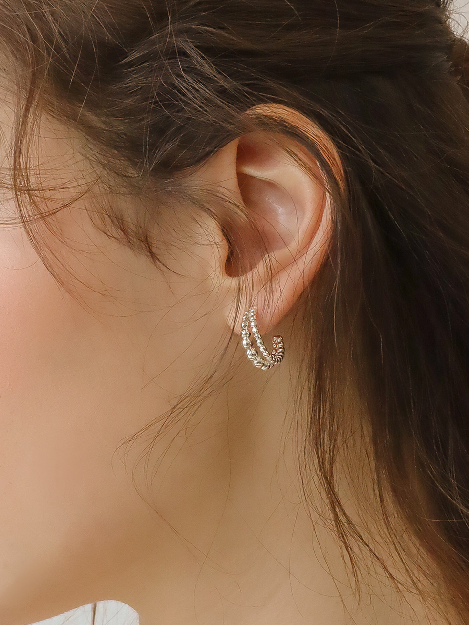 [있지 류진 신도현 착용] layered ball earring
