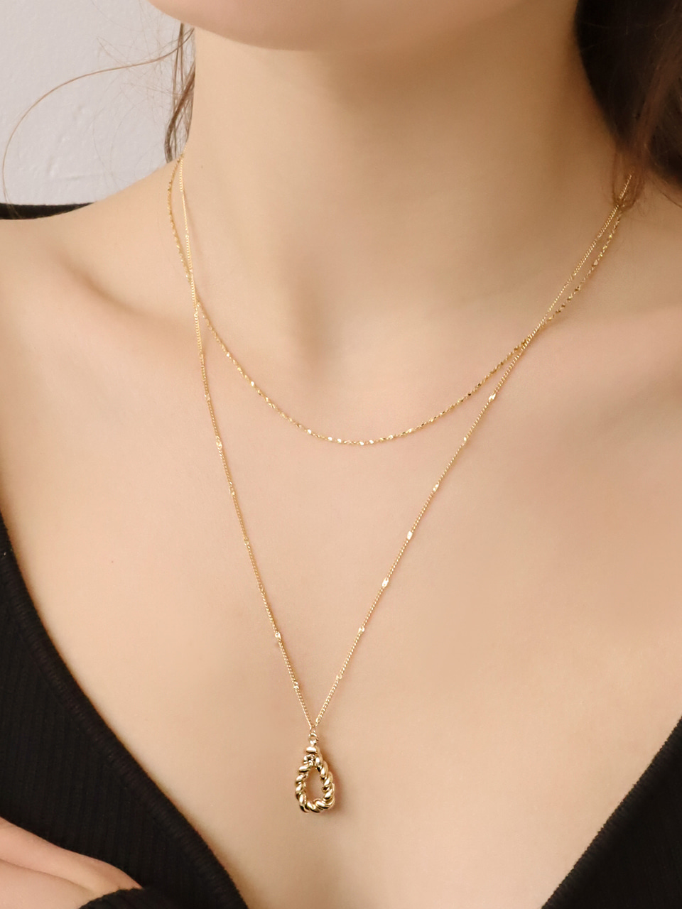 [트와이스 채영 선미 마마무 문별 착용] mini rope necklace
