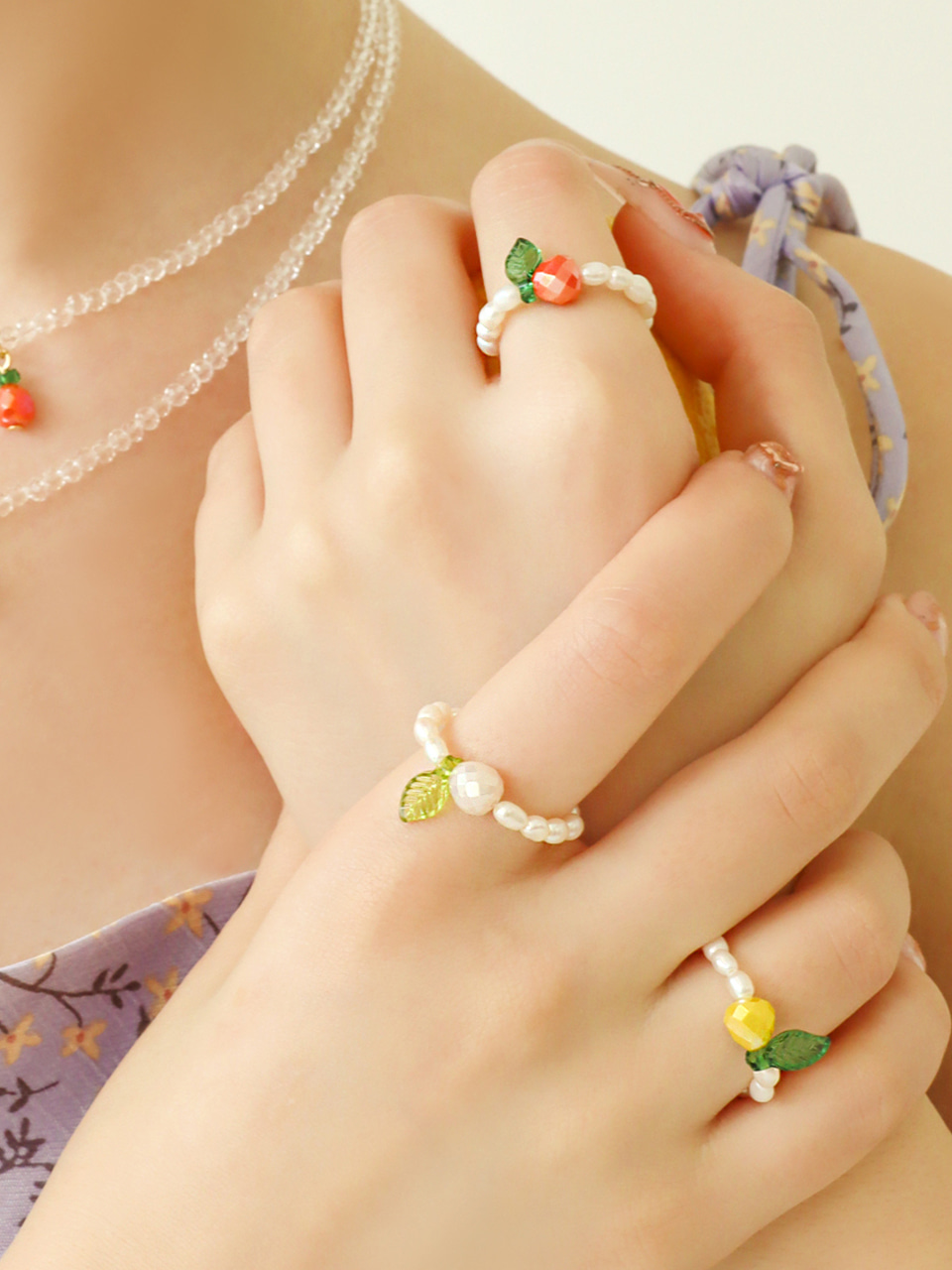 [태연 김민주 착용] pearl juicy ring