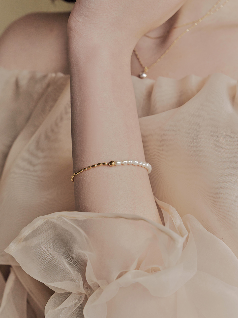 [있지 예지 오마이걸 승희 착용] half pearl bracelet