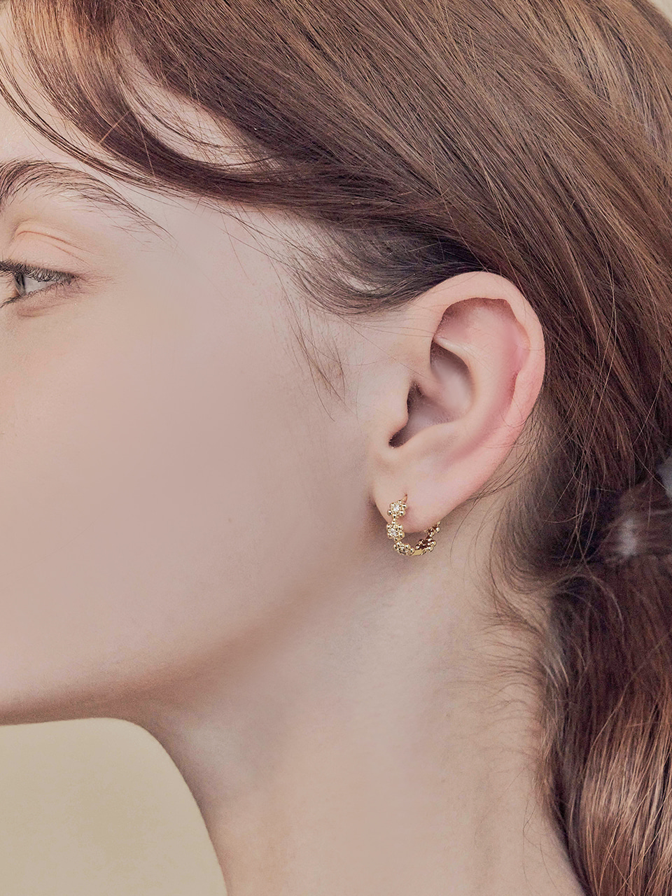 [셀럽착용] cubic blossom earring