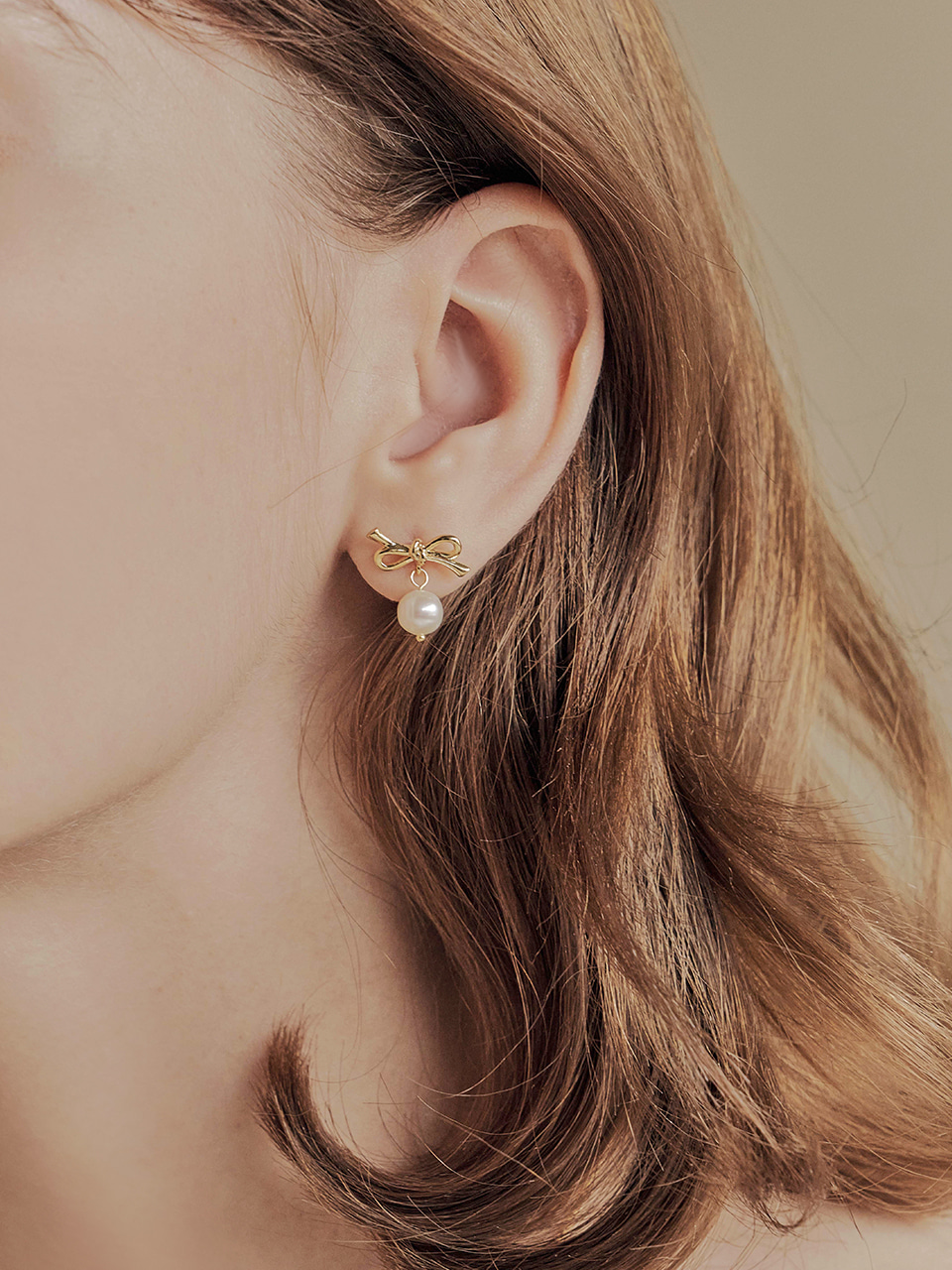 [아이브 안유진 가을, 여자아이들 미연 착용] sienna ribbon pearl earring
