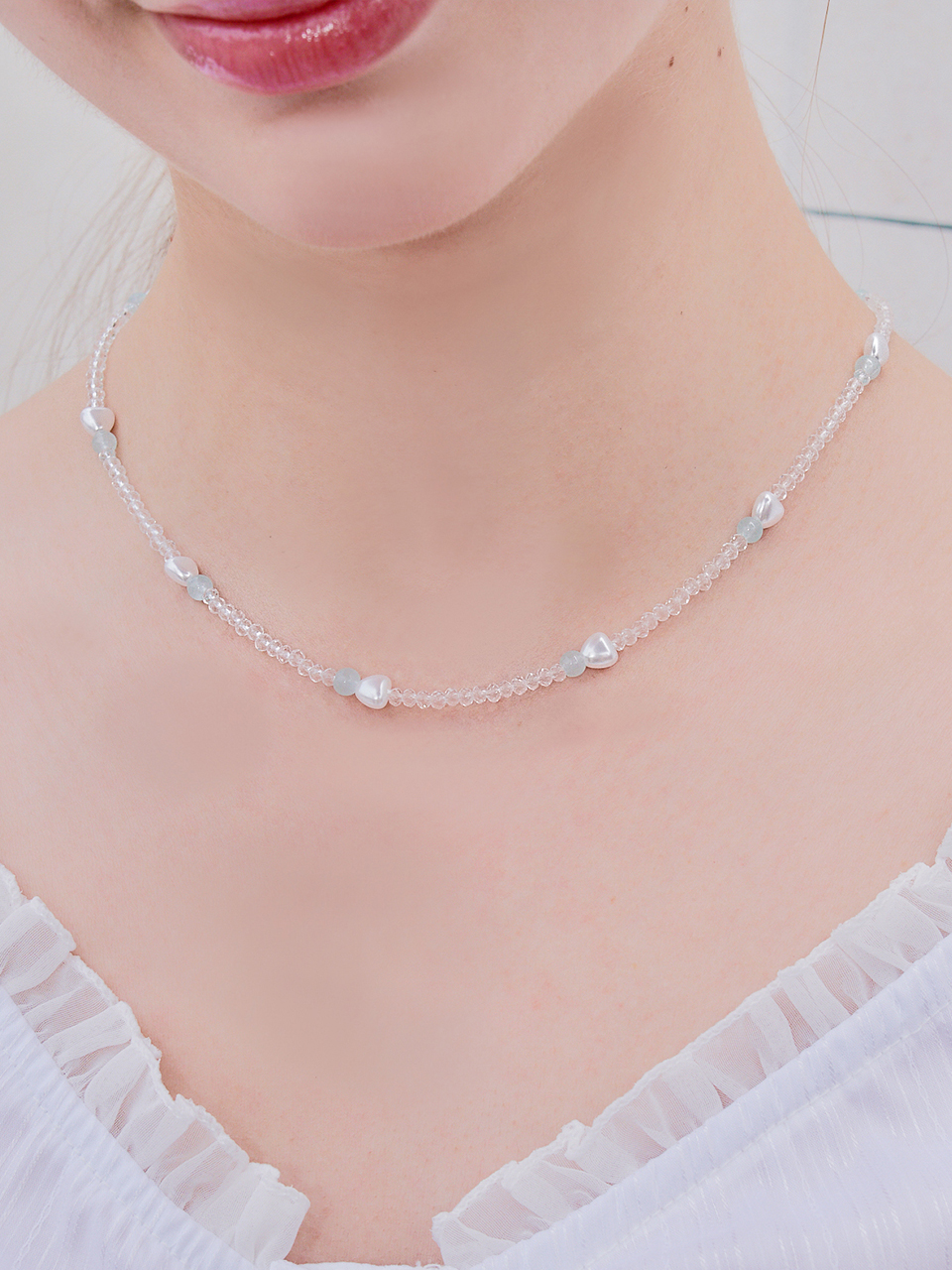 [단독] pippy heart necklace_blue