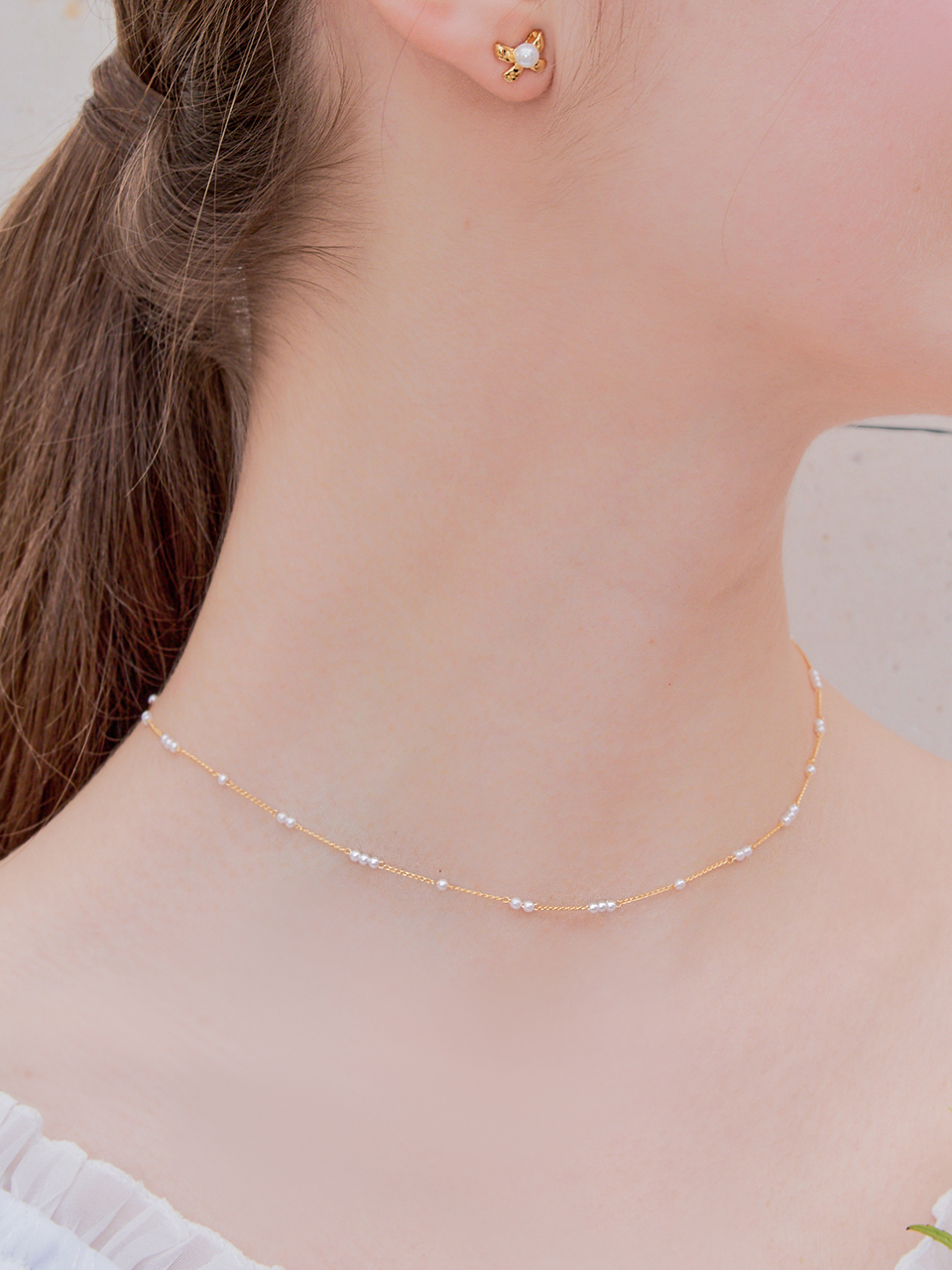 [단독] simile pearl necklace