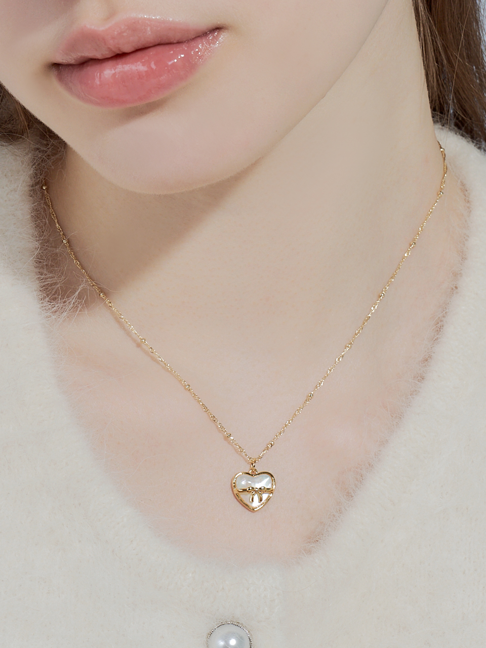 [태연 여자아이들 미연 착용] holiday heart necklace