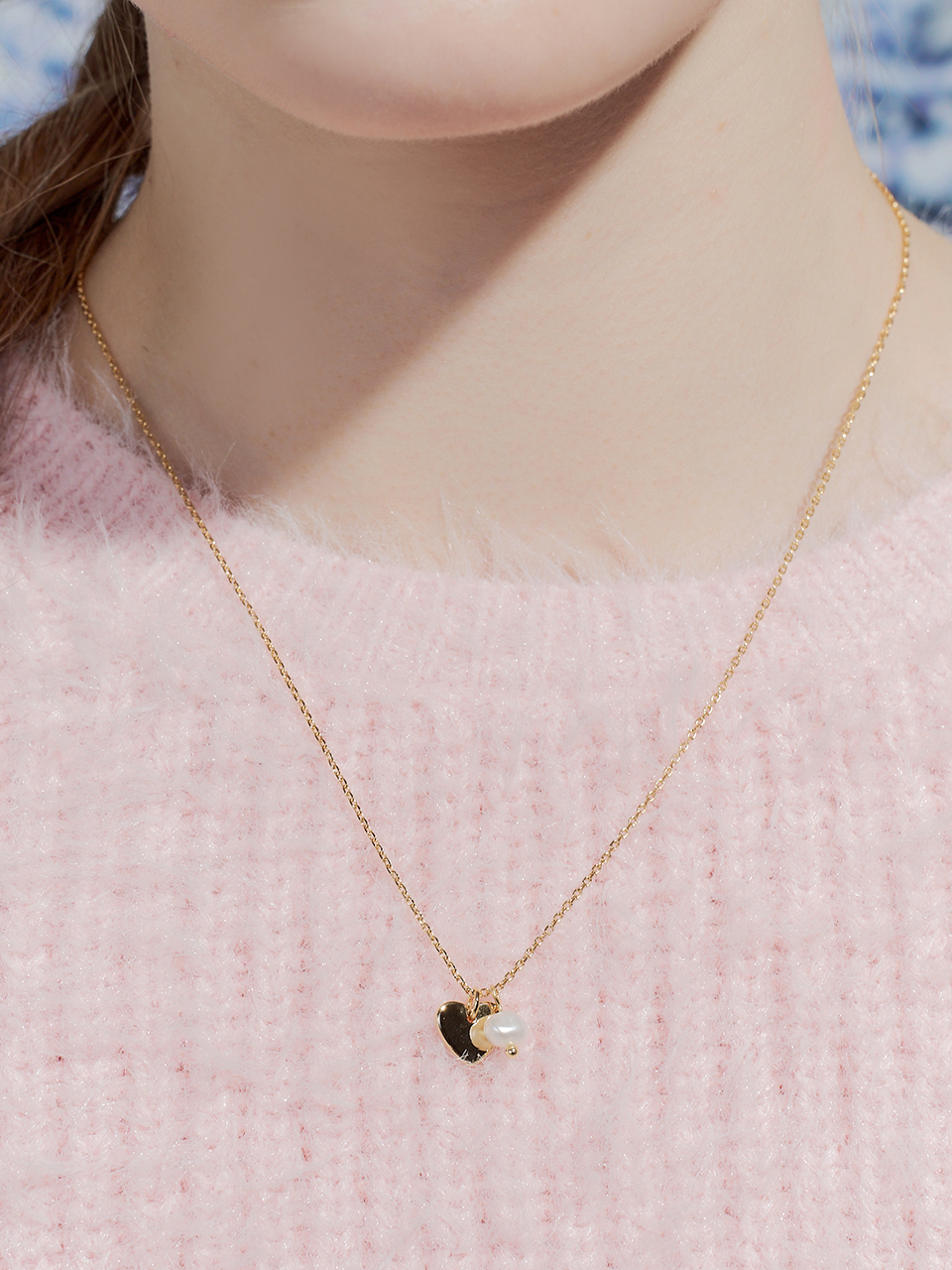 [단독] heart with pearl necklace
