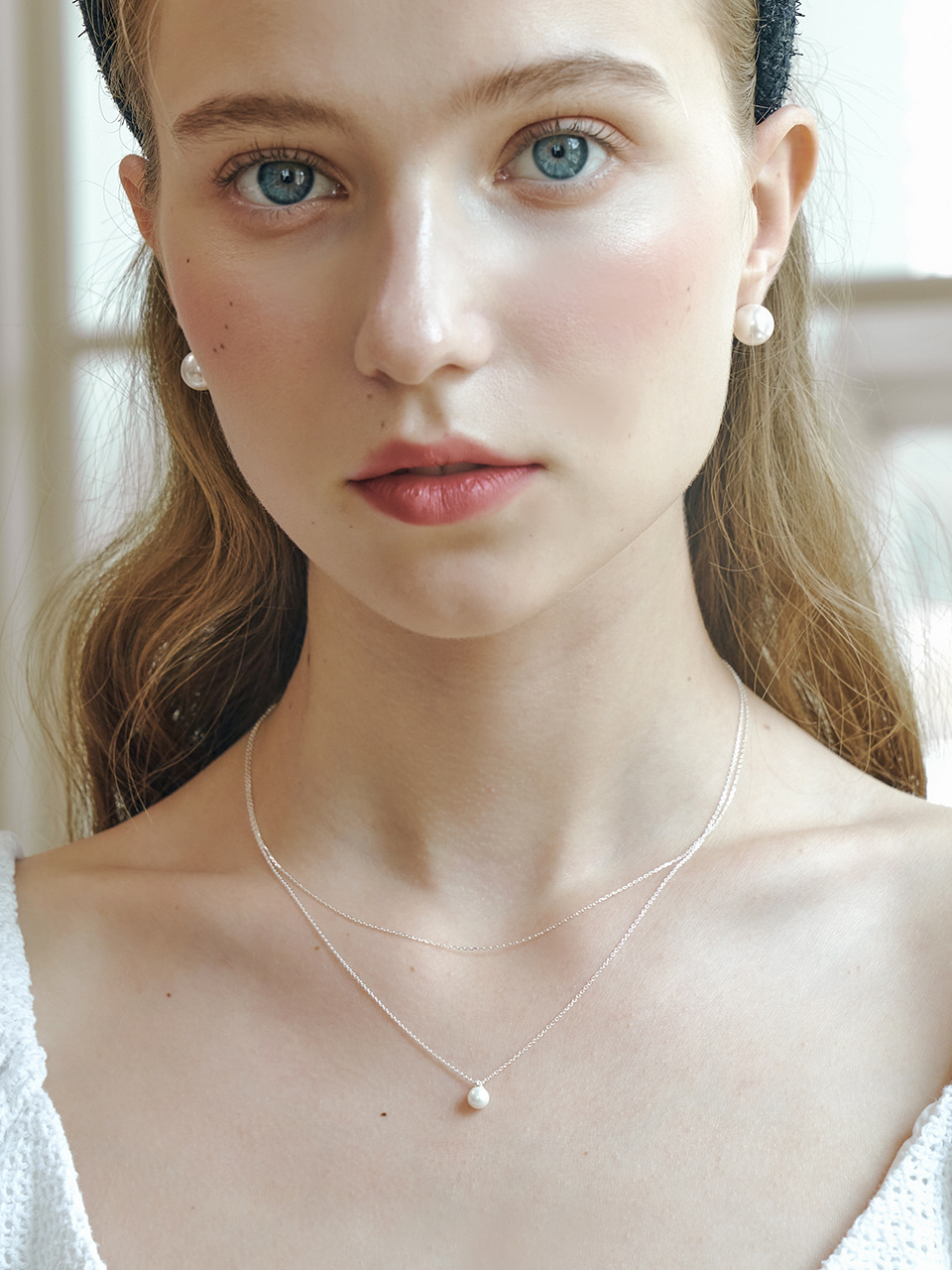 [태연, 윤아 착용] classy pearl layered necklace